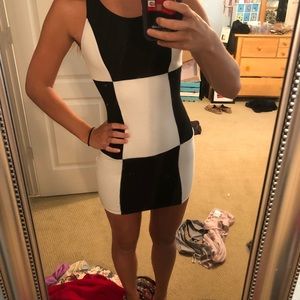 Black and white bodycon dress, NEW WITH TAGS